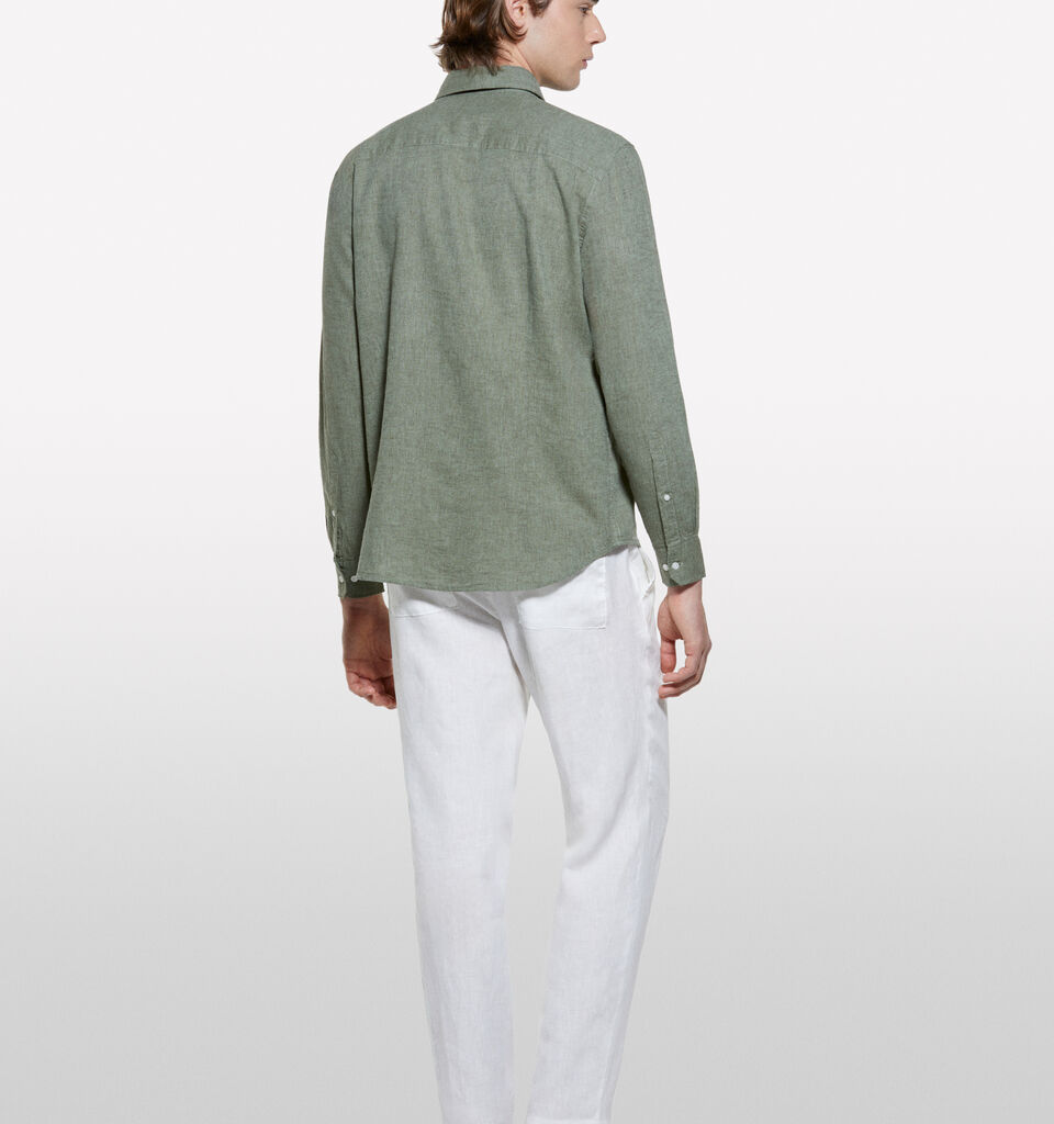 Weiße Jogginghose aus 100% Leinen - joggers hosen für herren - Weiss | Sisley image number 3